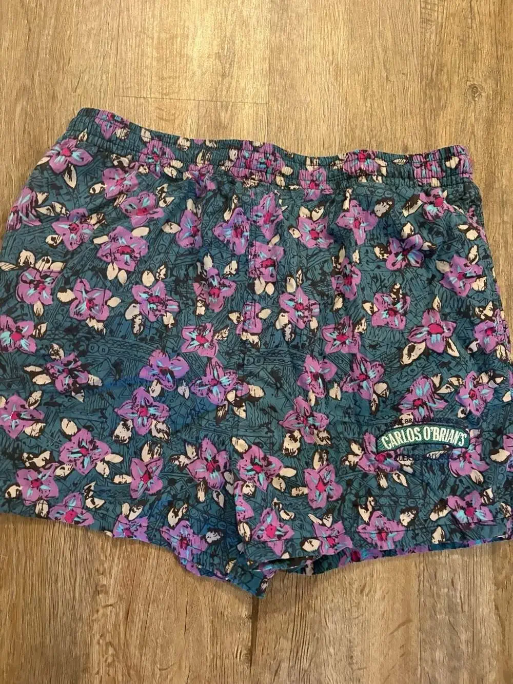 Vintage Sideout Carlos O'Brian's Floral Print Swim Trunks Size M